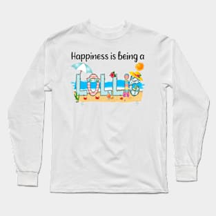 Happiness Is Being A Lollie Summer Beach Happy Mother's Day Long Sleeve T-Shirt